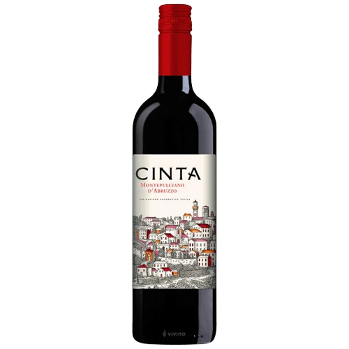 Montepulciano D Abruzzo Cinta  D.O.C.  Italian Red Wine 750 Ml