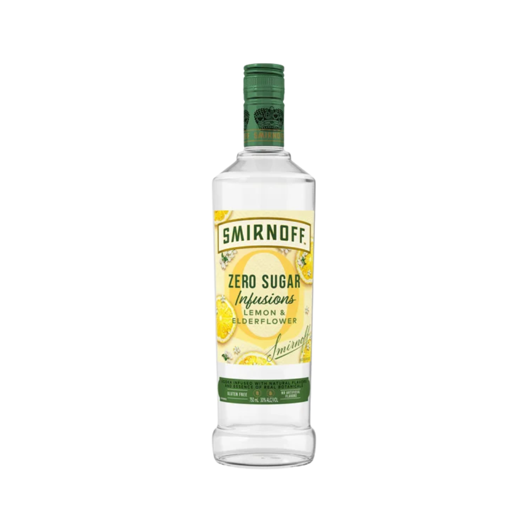 Smirnoff Zero Lemonade & Elderflower Vodka 750Ml
