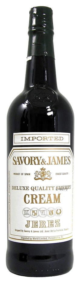Savory & James Deluxe Quality Cream Sherry Wine 750Ml