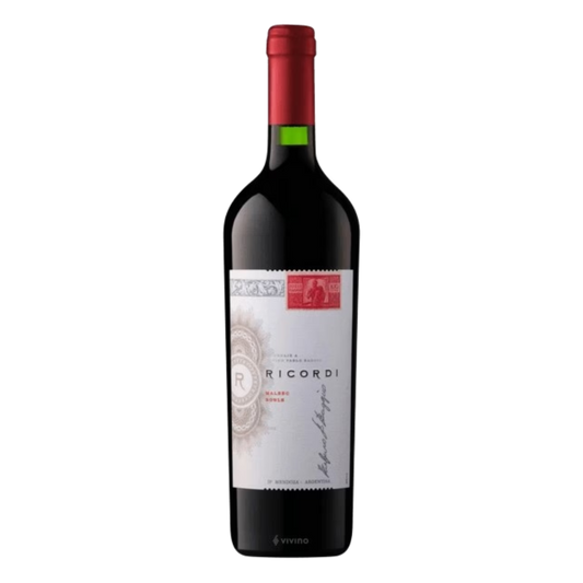 Ricordi  Malbec Roble Red Wine 750 Ml