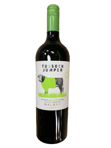Tussock Jumper Organic Malbec Red Wine  750 Ml