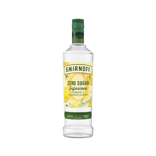 Smirnoff Zero Lemonade & Elderflower Vodka 750Ml