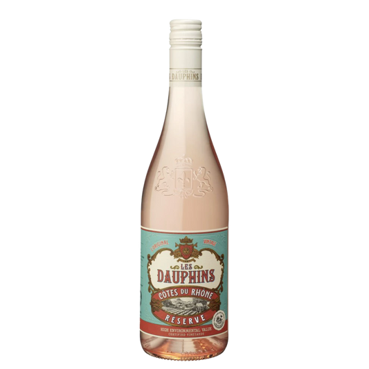 Les Dauphins Cotes Du Rhone Reserve Rose Wine  750 Ml