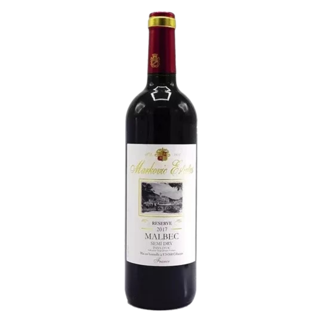Markovic Estate Malbec Semi Dry Red Wine 750Ml