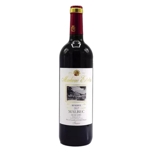 Markovic Estate Malbec Semi Dry Red Wine 750Ml